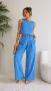 Set de 2 piezas pantaloneta y blusa corta tirante ancho