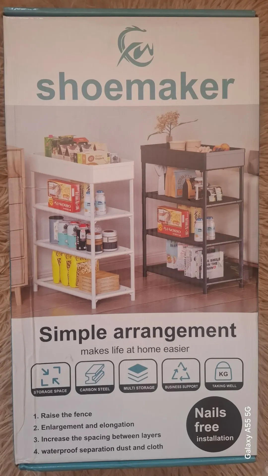 Estante organizador para piso
