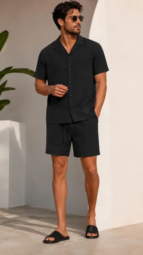 Set de Hombre de Camisa y Short de verano