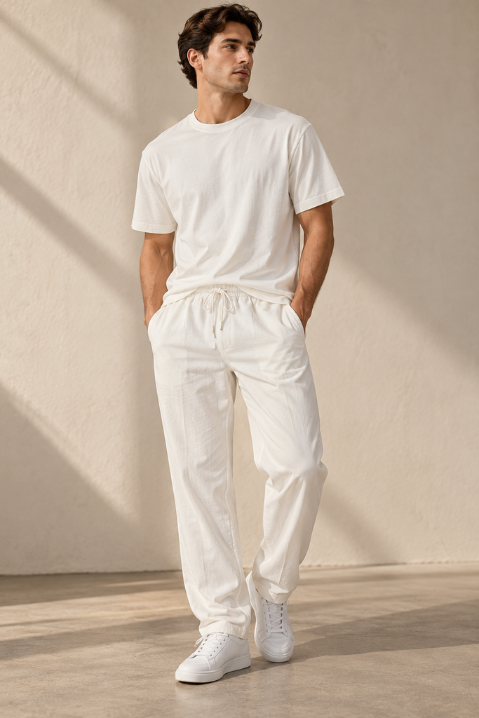 Set de pullover de Camisa y pantalón de verano (Negro)
