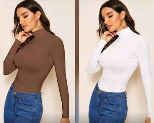 Enguatada de cuello alto color entero