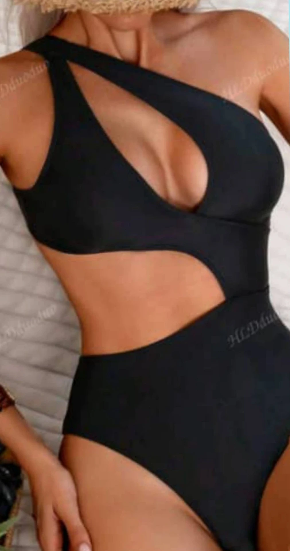 Trusa Enteriza Negra de Un Tirante