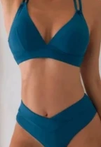 Bikini Sencillo Azul Aqua