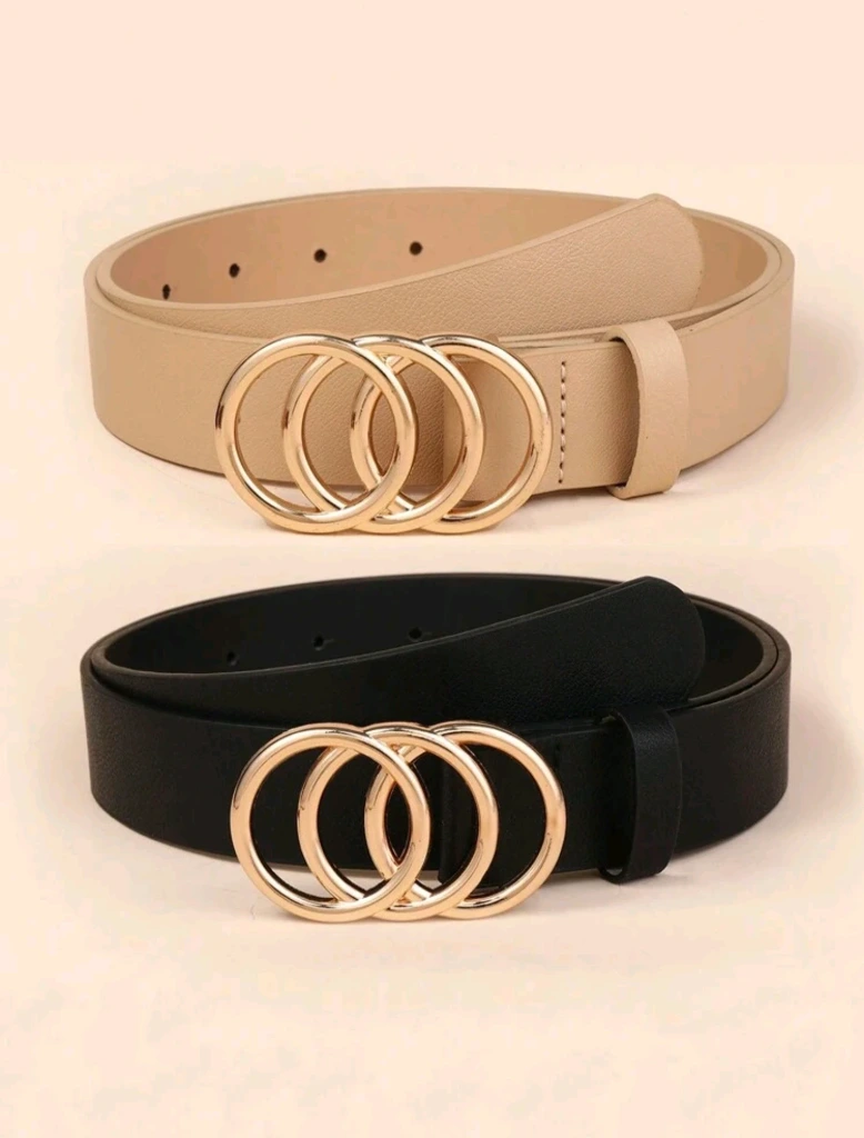Cinto de mujer con hebilla de aros