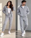 Set de abrigo con cierre y capucha y pantalón joguer de puño