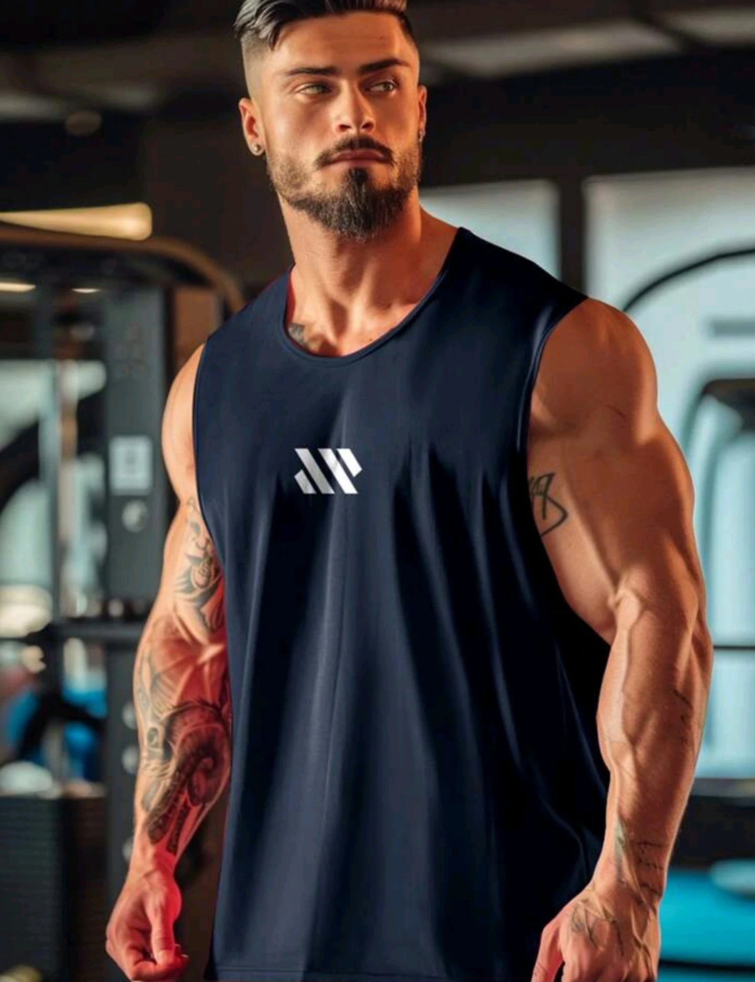 Camiseta deportiva de hombre Azul Marino