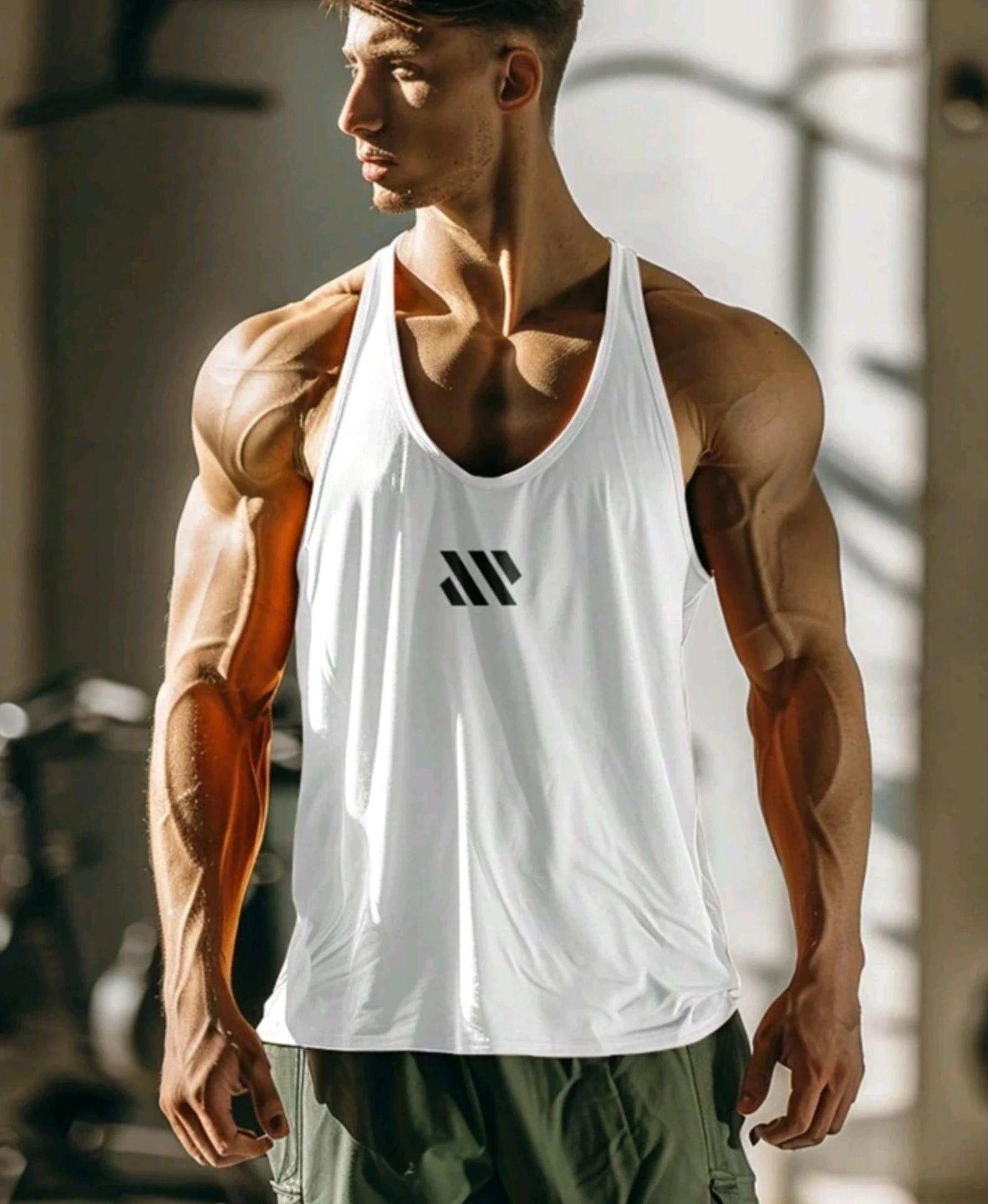 Camiseta deportiva de hombre Blanca