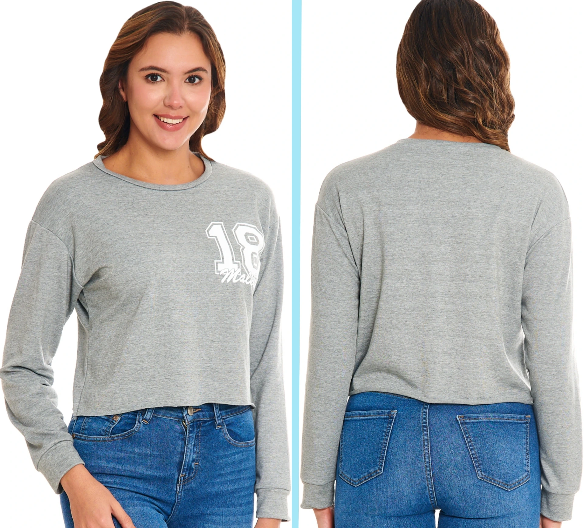 Enguatada semi corta Gris