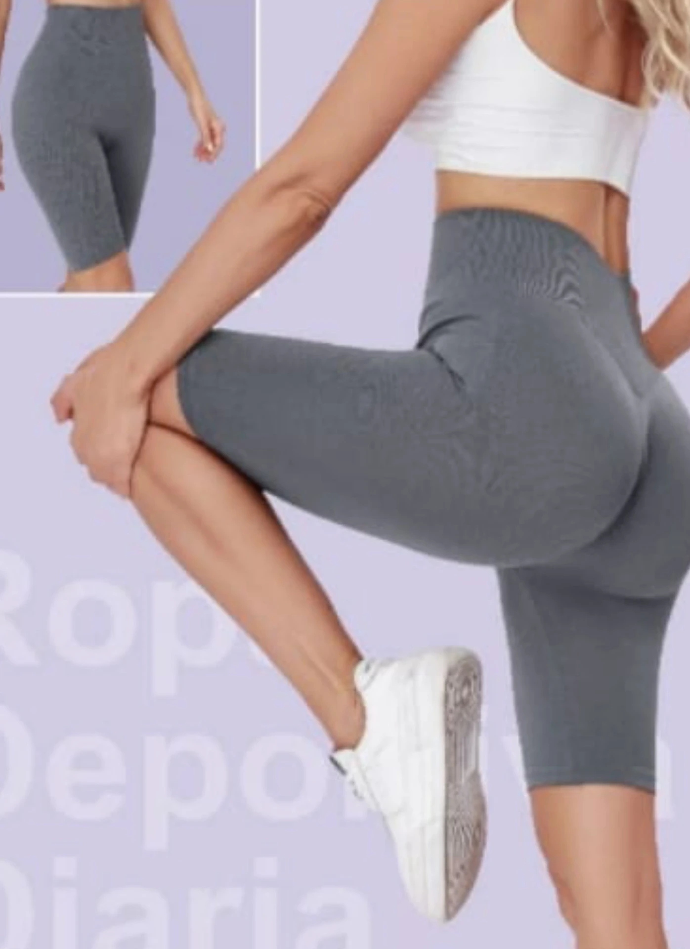 Licra deportiva a media rodilla (Negro)