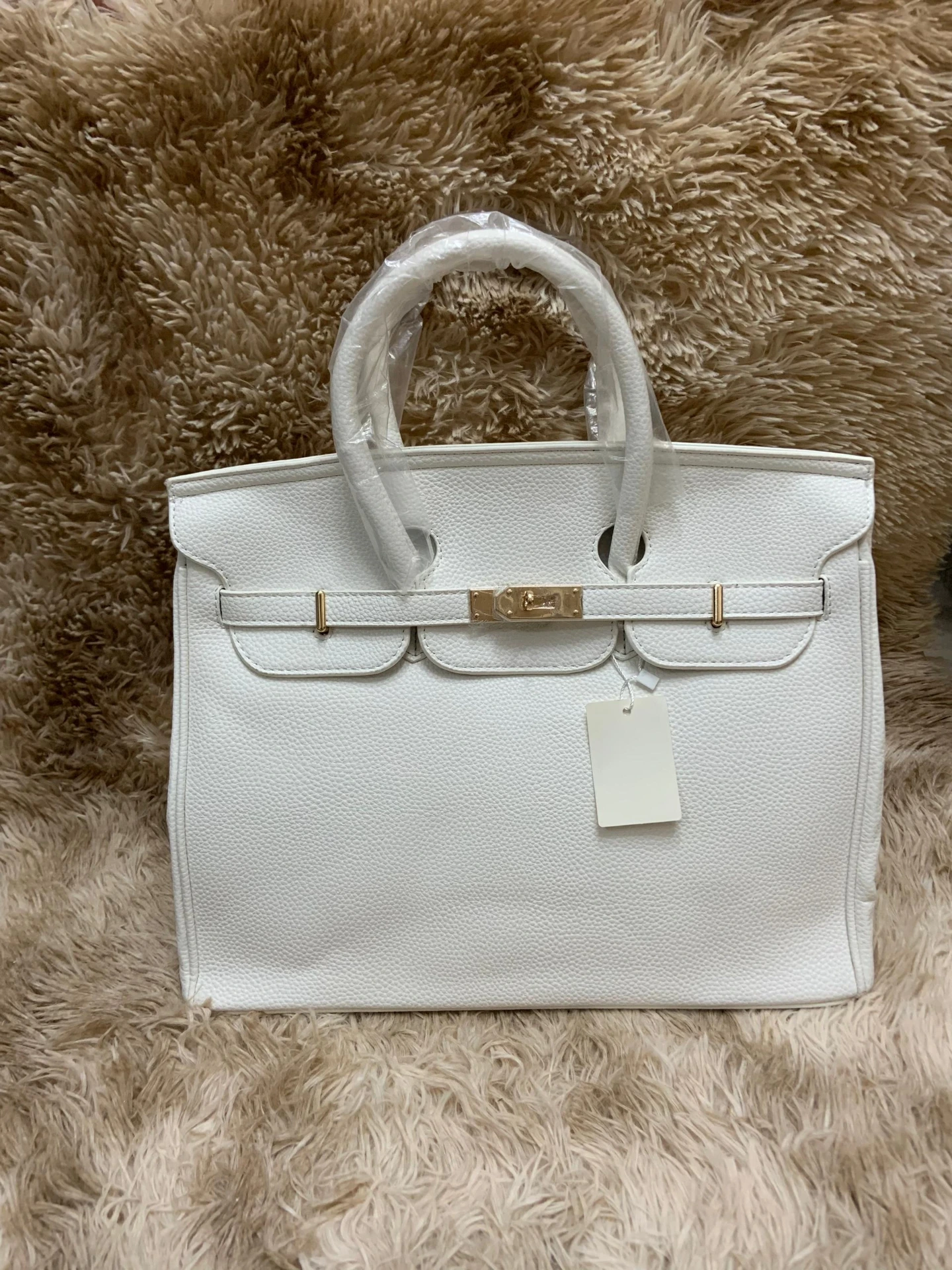 Cartera grande estilo Hermes Blanca