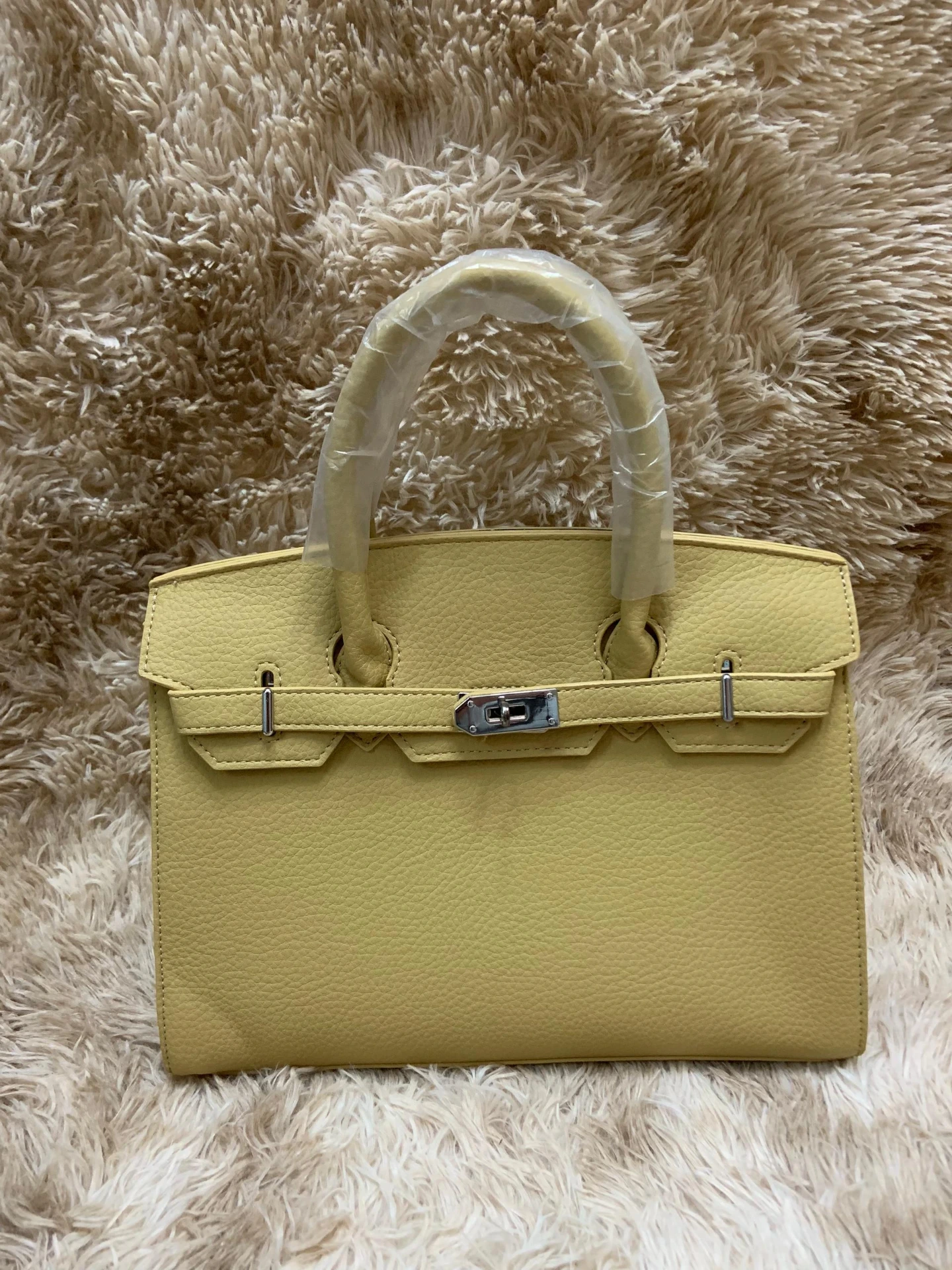 Cartera grande estilo Hermes Mostaza