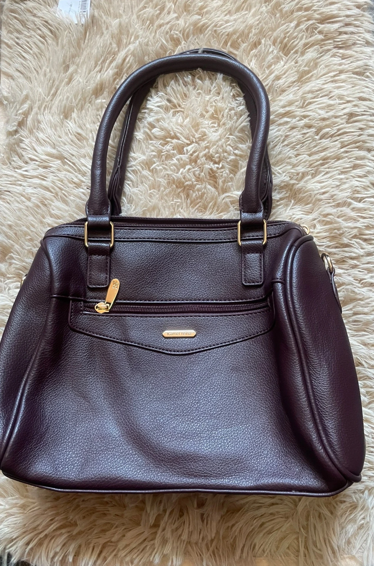 Cartera mediana ovalada Rojo Vino