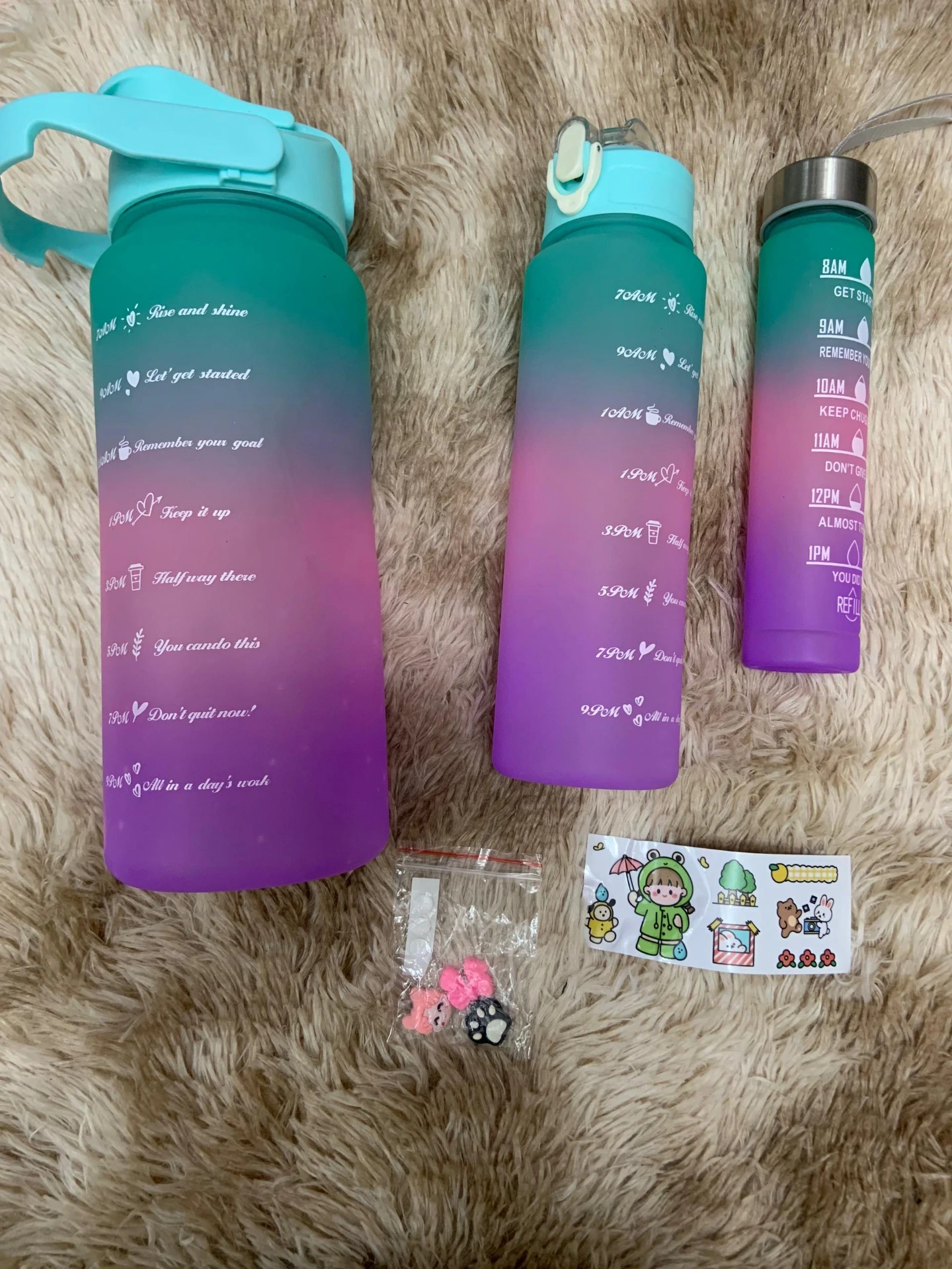 Set de 3 pomos (2L, 800mL, 350mL)