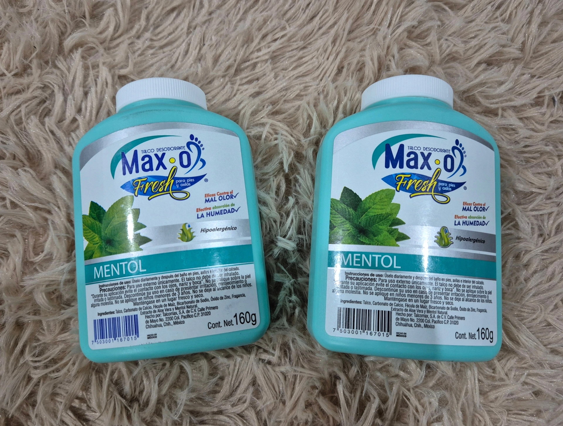 Talco mentolado 160g