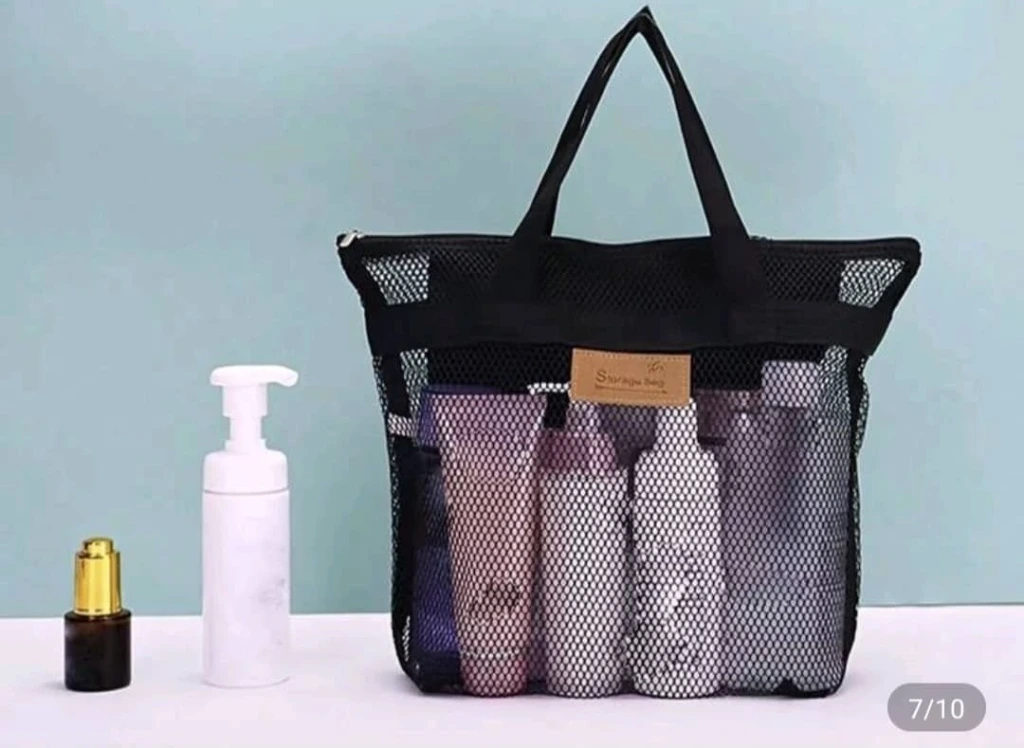 Bolso de playa transparente Negro