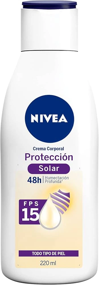 Crema corporal Nivea con protección solar FPS 15