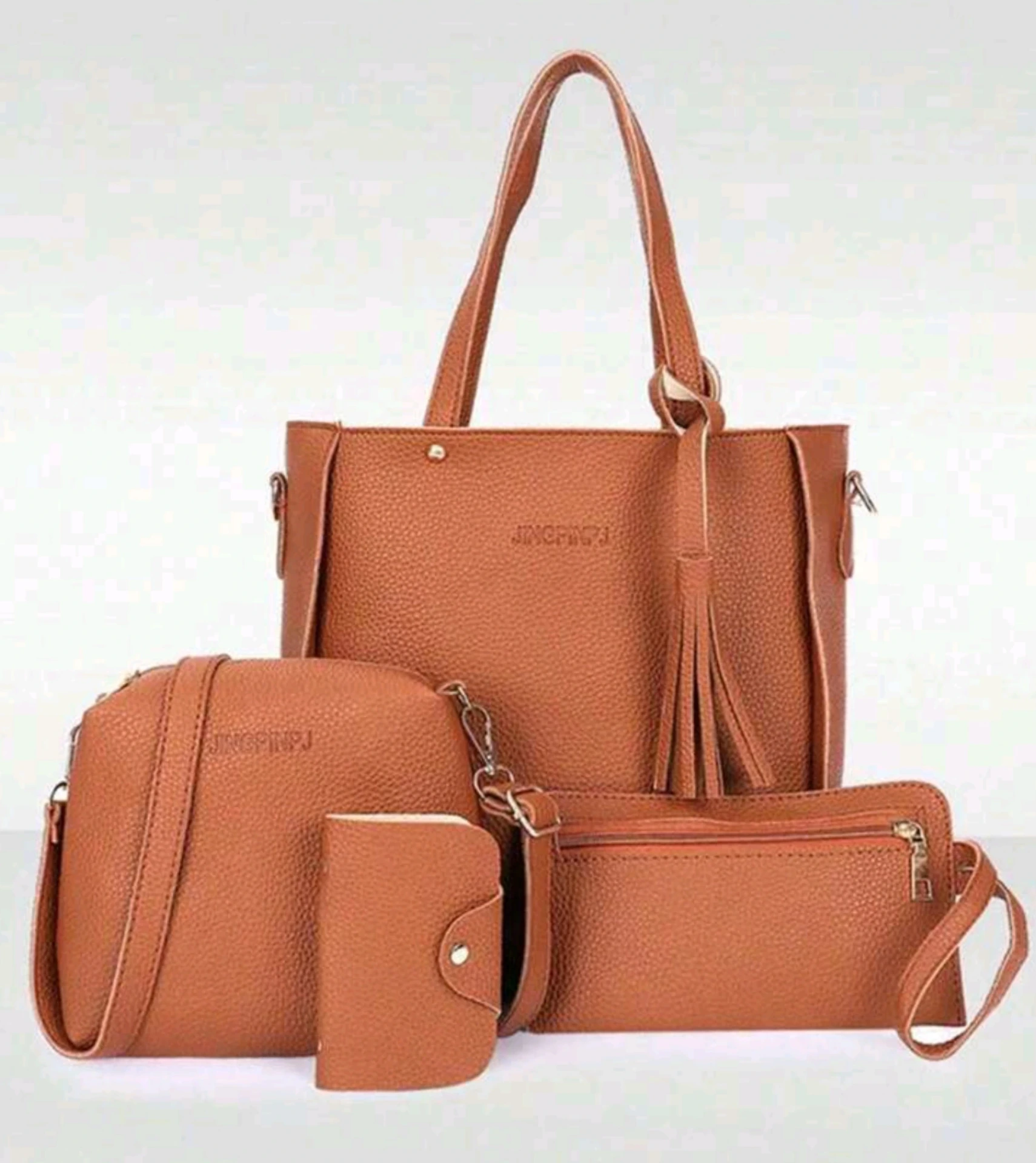 Set de carteras 4 piezas Café