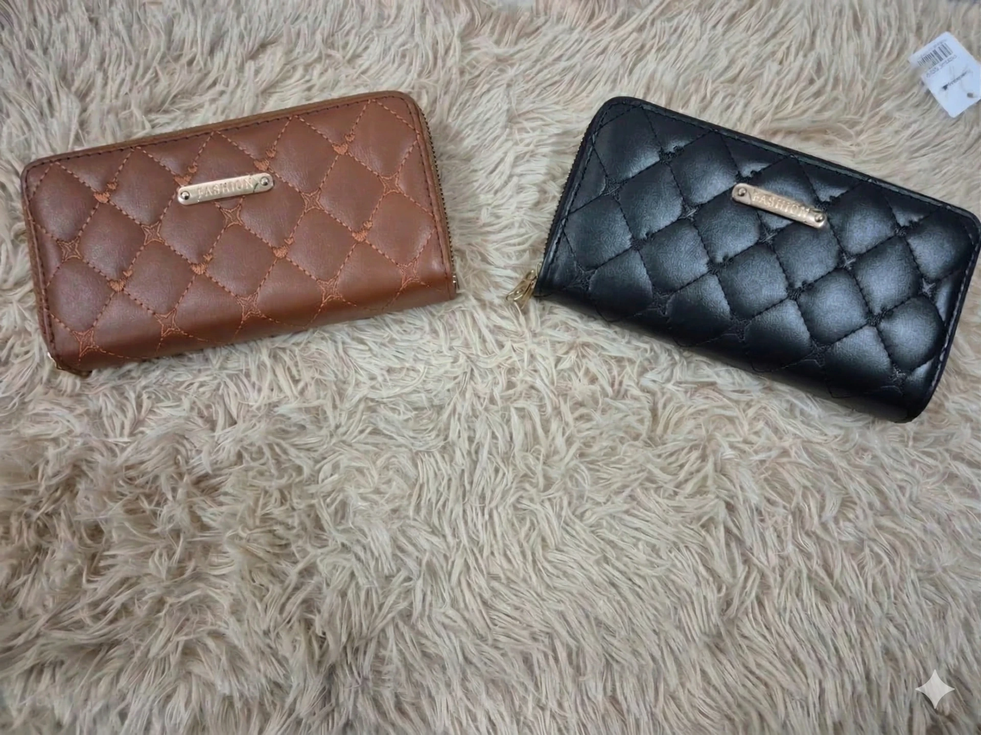 Monederos grandes de doble compartimento (Negro)