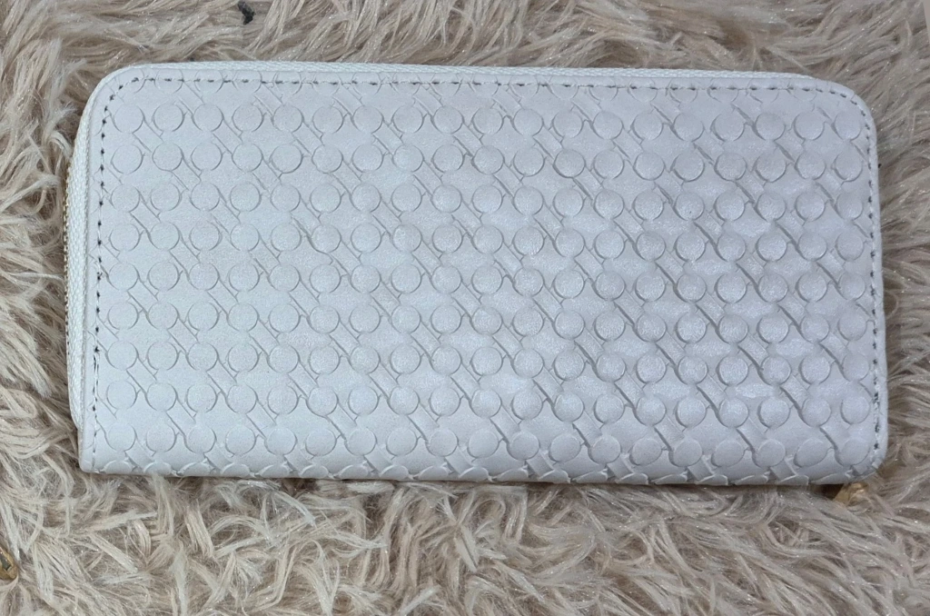 Monedero grande de un solo compartimento Blanco