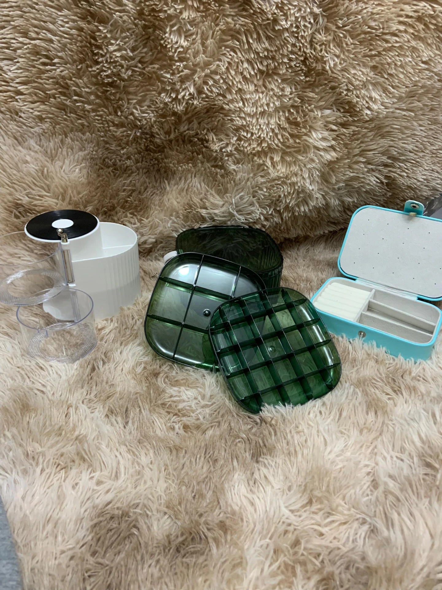 Cosmetiqueras y organizadores de maquillaje (Azul)