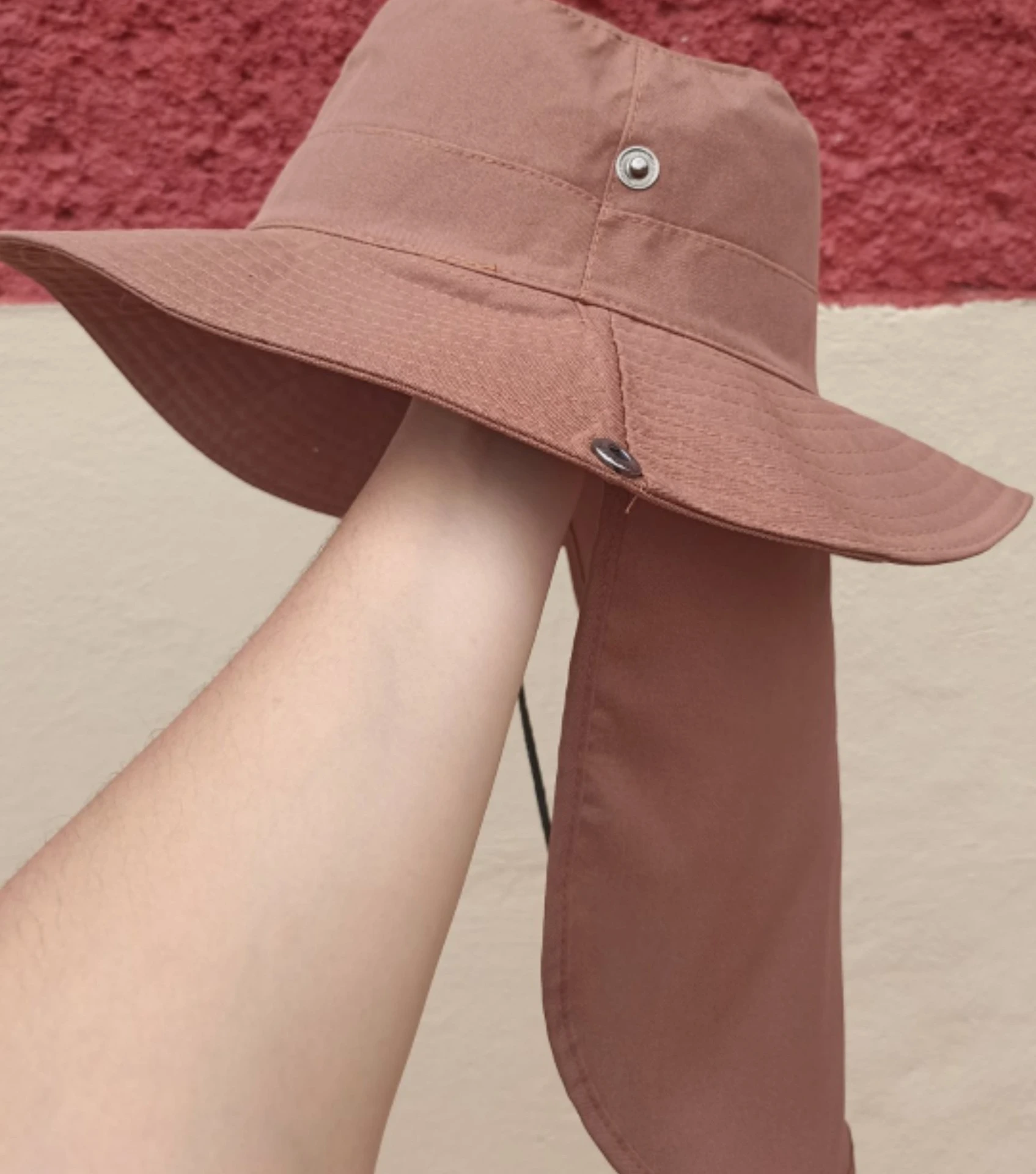 Sombrero pachanga con cordón y protector de cuello (Negro)