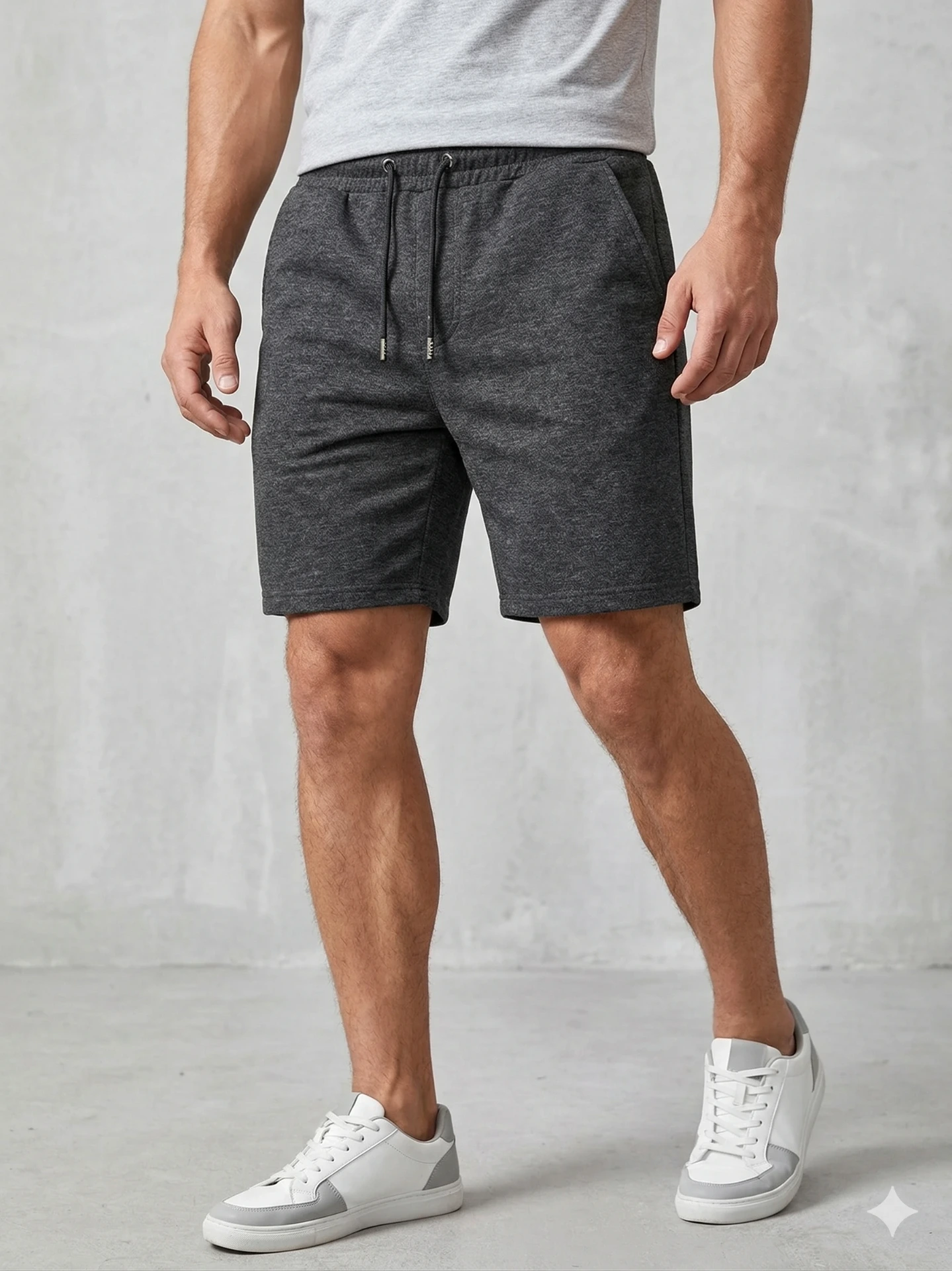 Short de hombre Gris con felpa gorda