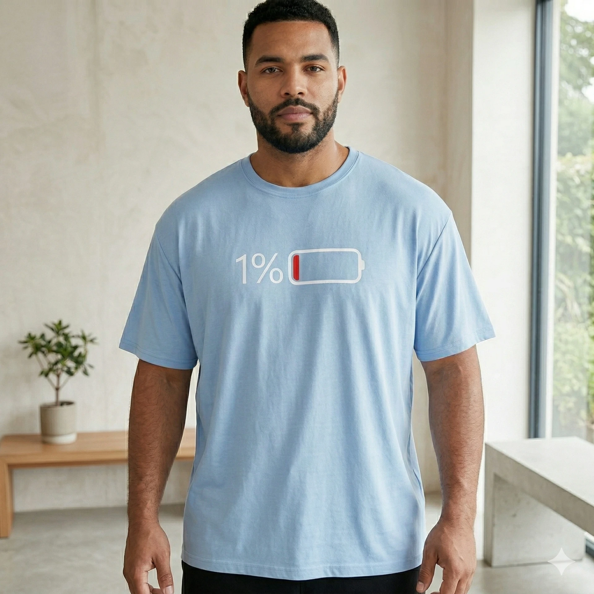 Pullover de hombre con baja batería