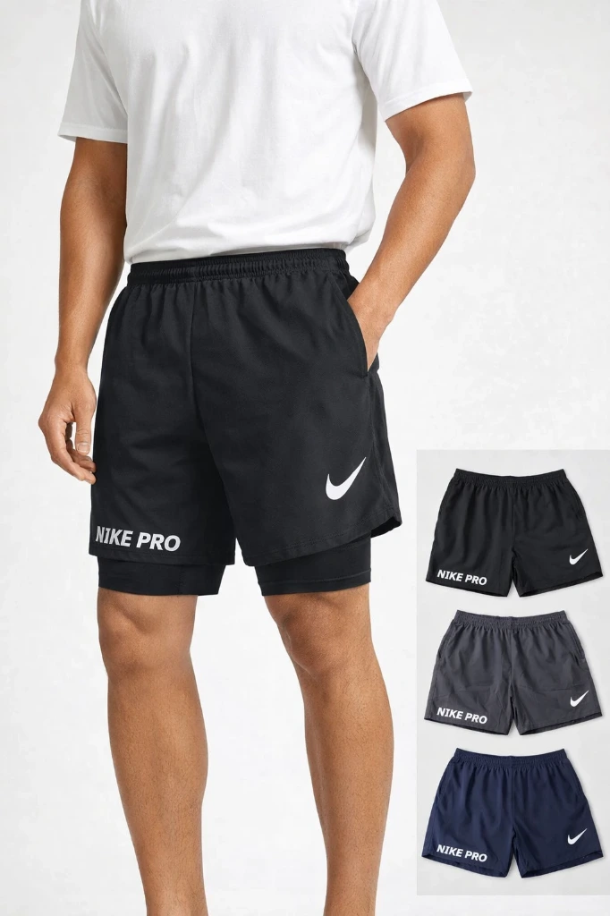 Short deportivo de hombre de nylon con licra