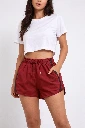 Short deportivo ancho de cordones