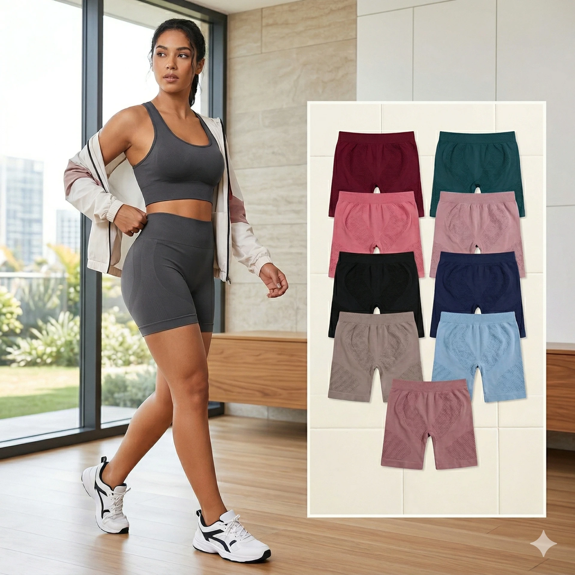 Short de licra corto (Marrón)