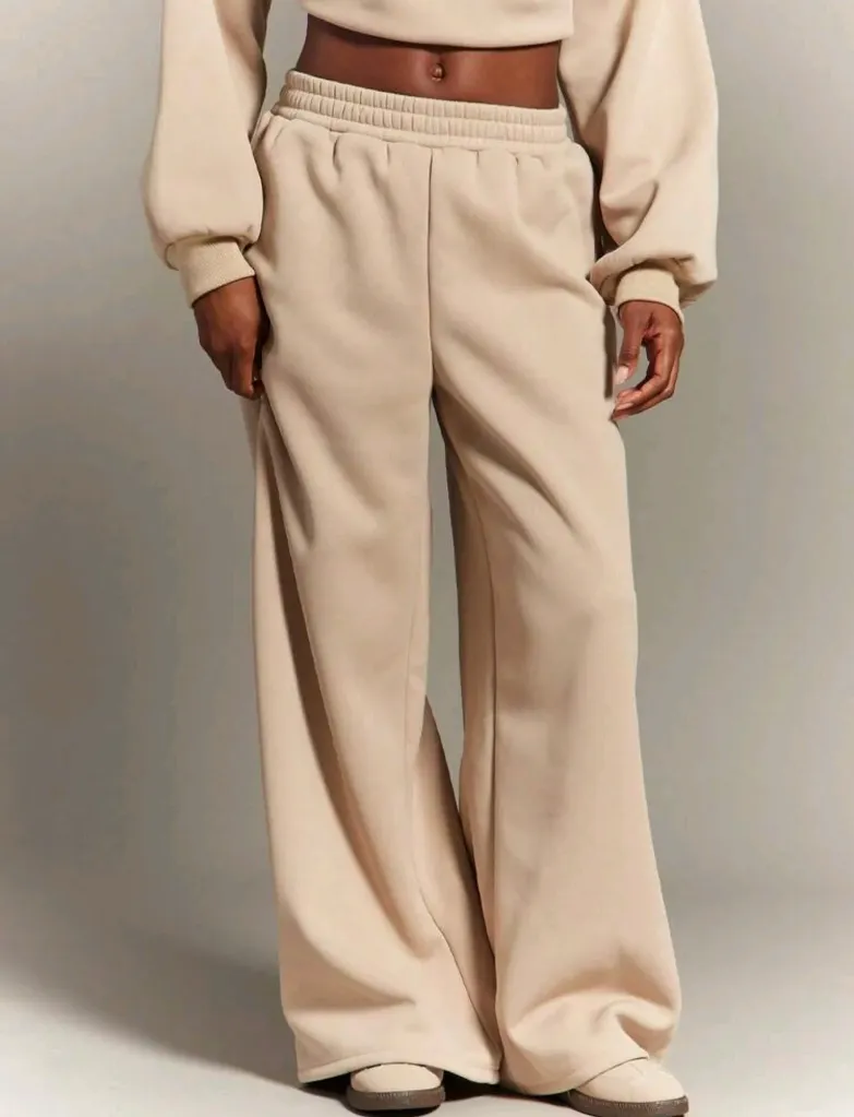 Pantalón joguer de pierna ancha corte recto