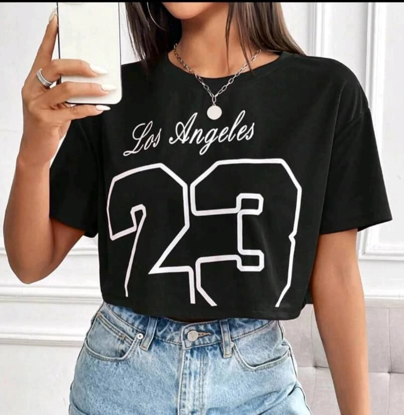 Pullover corto Los Ángeles 23 negro