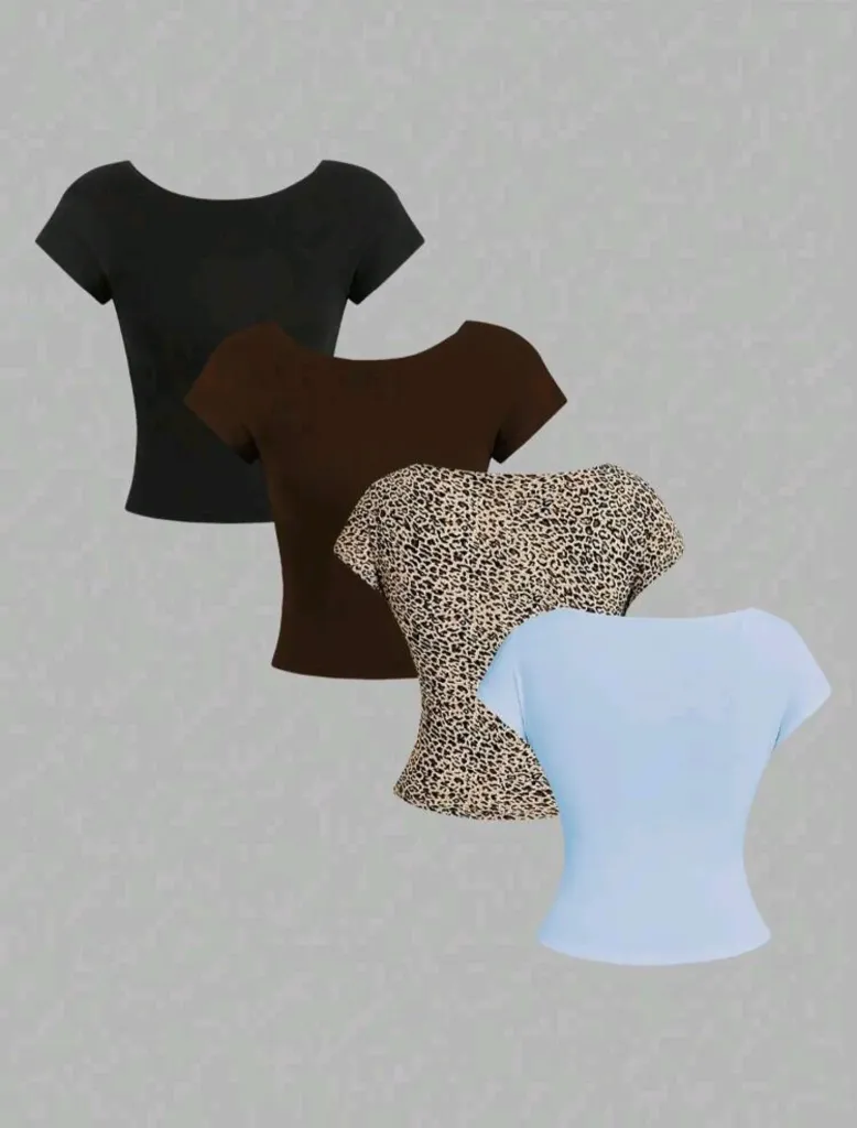 Pullover liso de cuello redondo y espalda afuera