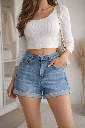 Short de mezclilla de mujer ajustado