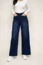 Pantalón de mezclilla de mujer de pierna ancha